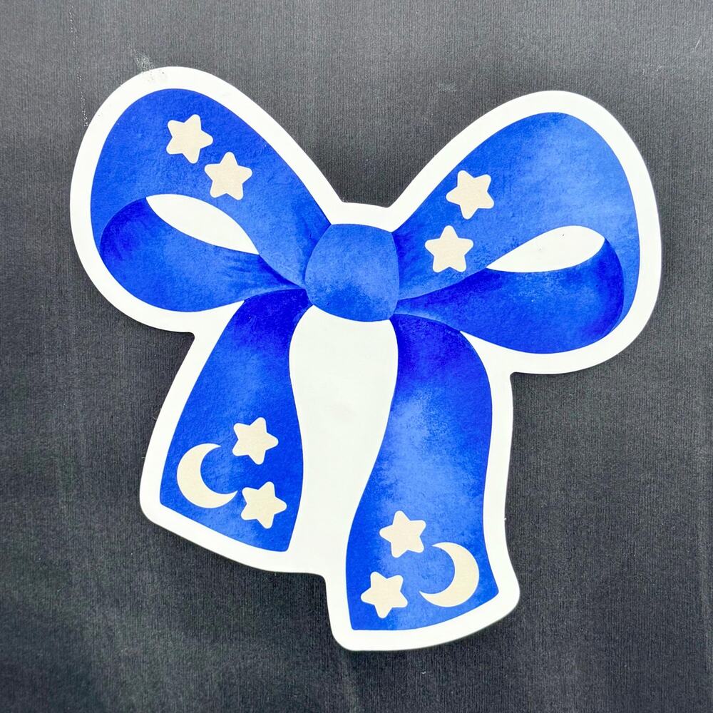 Sorcerer Inspired Bow Magnet  Magical Blue Bow Star & Moon Cruise Door Fantasy
